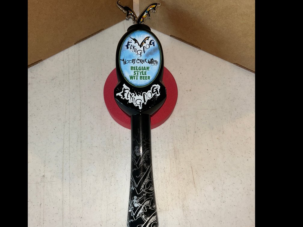 Flying Dog Woody Creek White tap handle