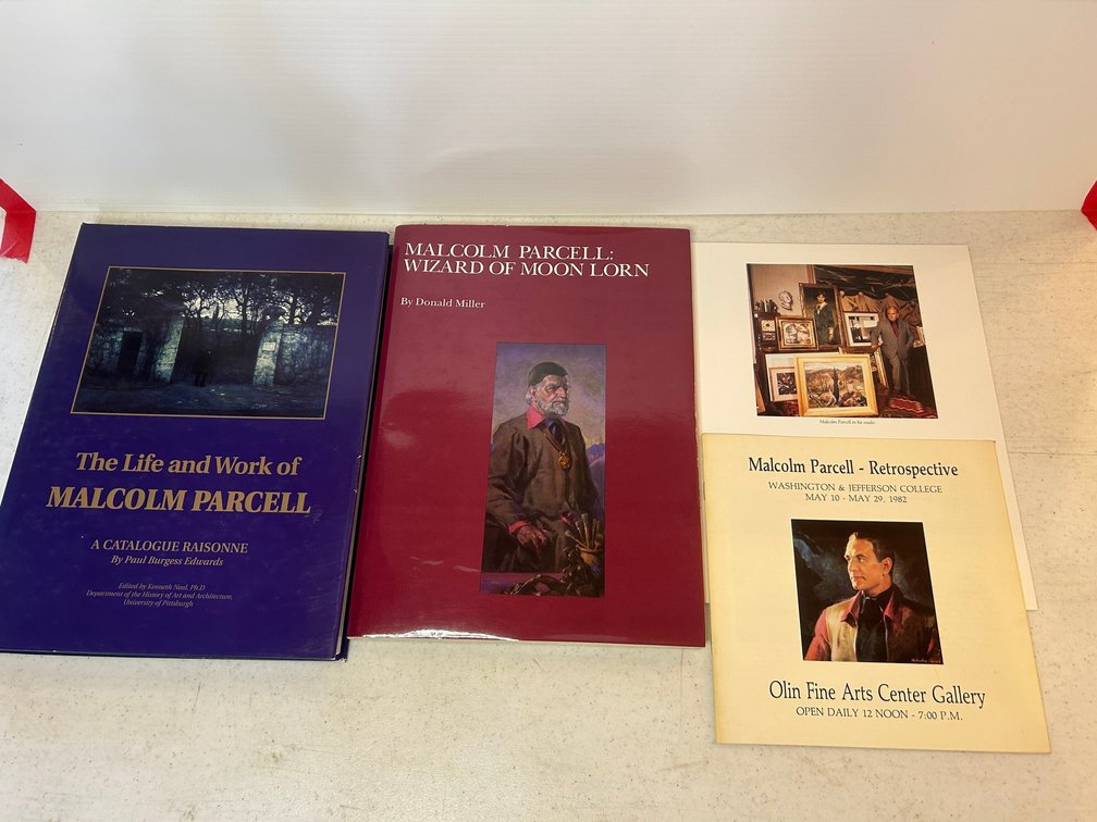 2 Books-Life and Work of Malcolm Parcell, Malcolm Parcell Wizard of Moon Lorn