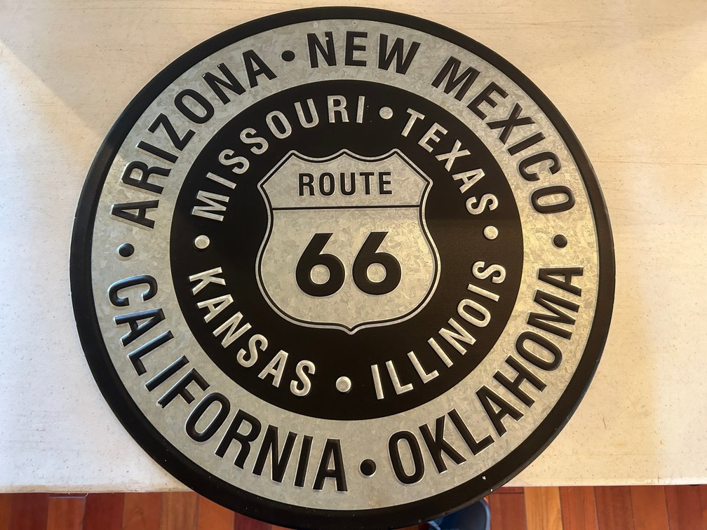 Route 66 advertising sign