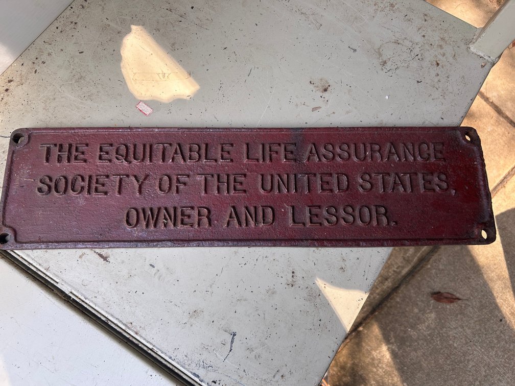 Cast wall sign-metal and heavy
