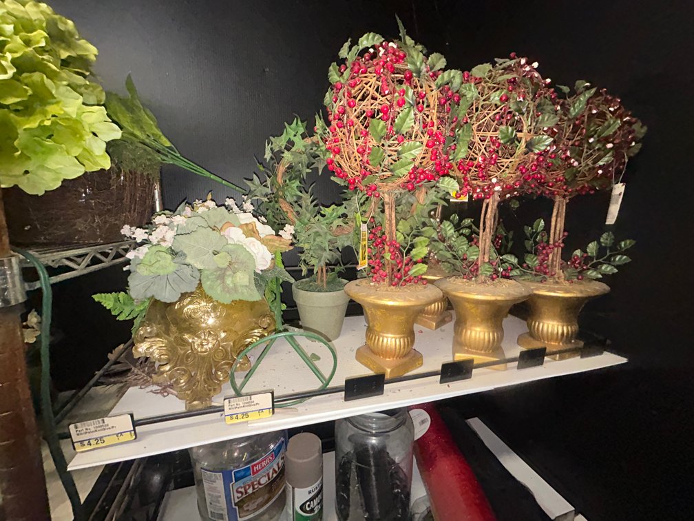 Contents of corner shelf