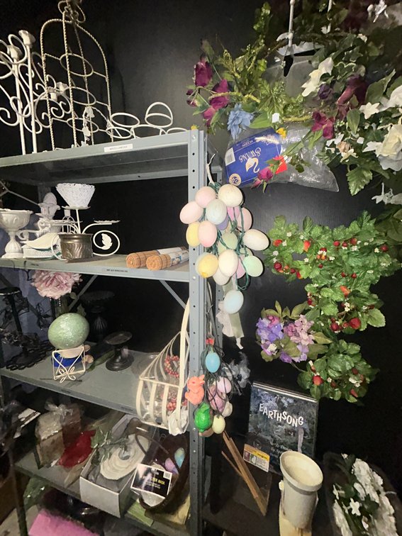 Metal rack of misc. items