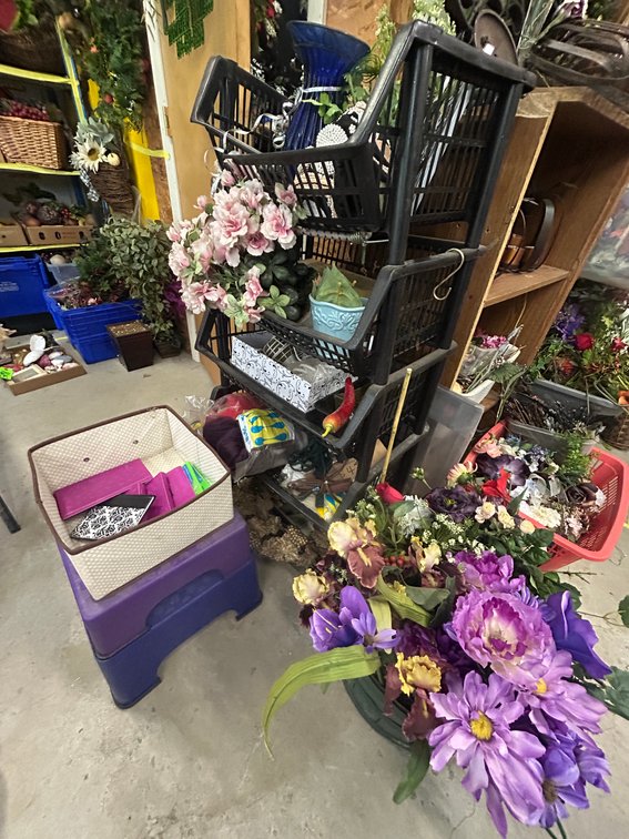 Plastic storage with misc. items