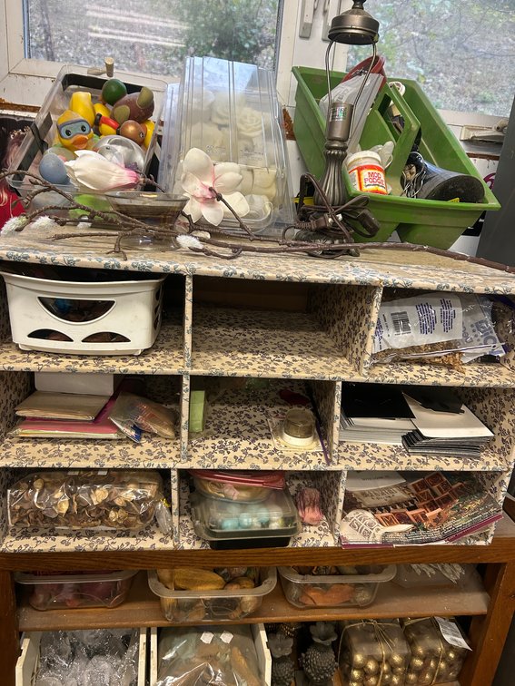 Craft items, decorations, candlesticks, rubber ducks