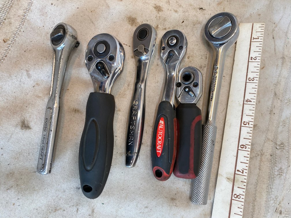 Assortment of Rachets 1/4 Inch and 3/8s Drive