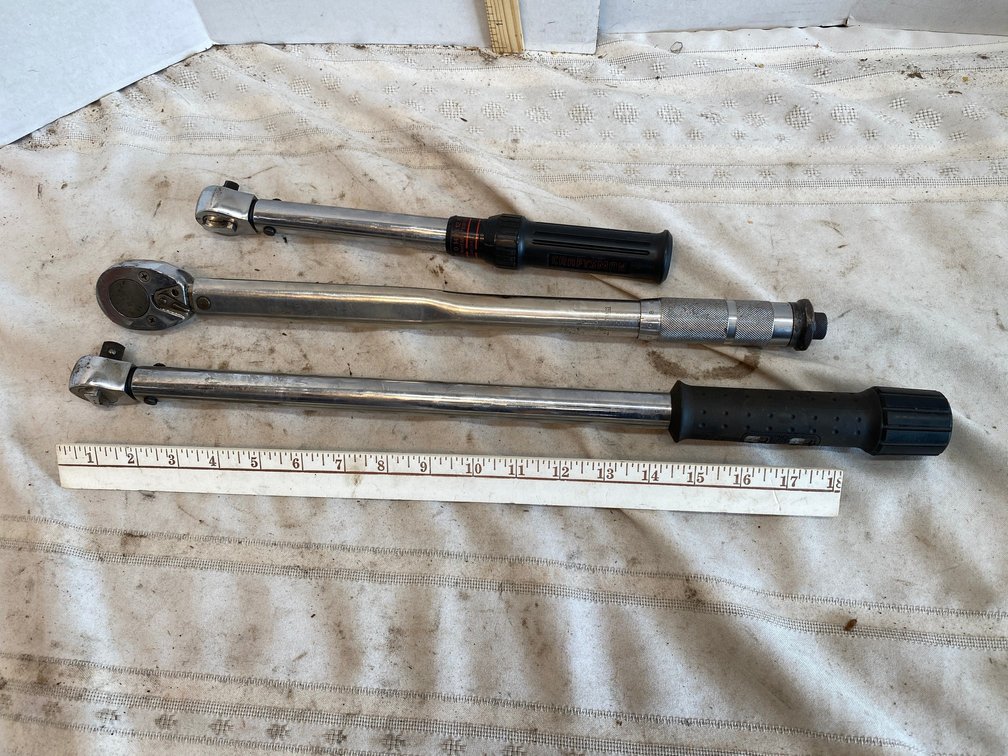 Torque Wrenches-2-are 1/2 Drive, 1-3/8 Drive