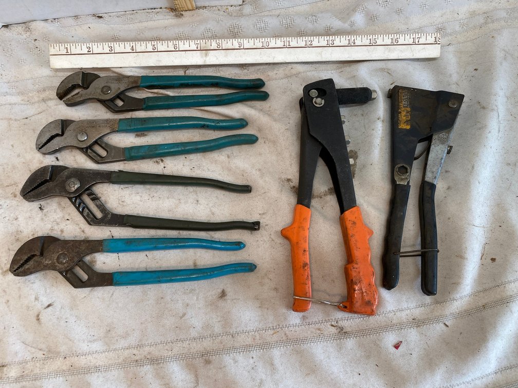 Channel Lock Pliers and Rivet Guns