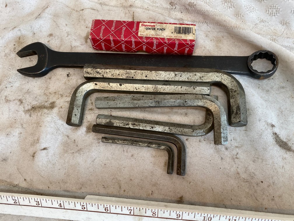 Snap on Allen Wrenches, Snap on 1 inch Wrench, Starrett Center Punch