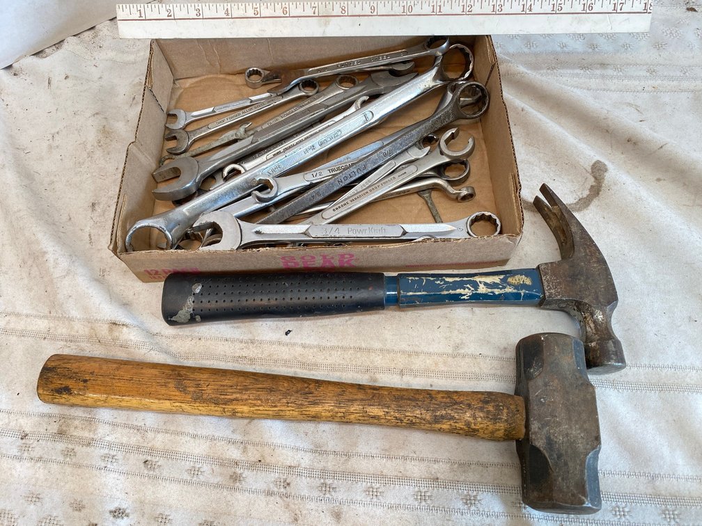 Wrenches, Claw Hammer, Small Sledge Hammer