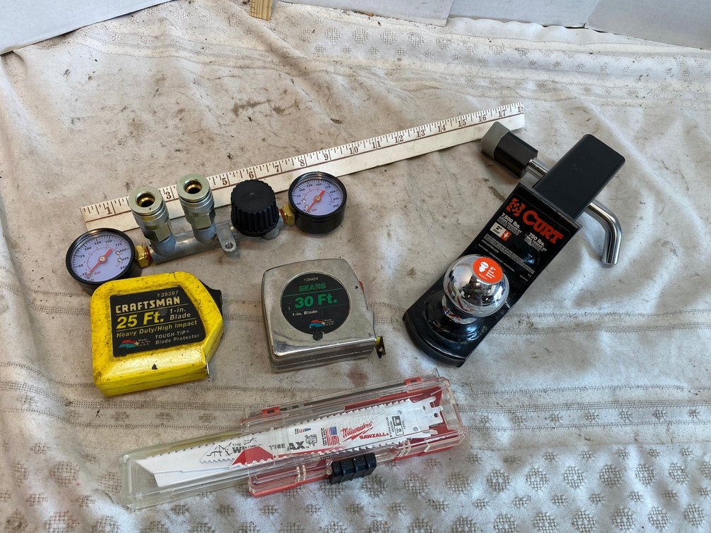 Regulators, Measuring tapes, hitch insert and more
