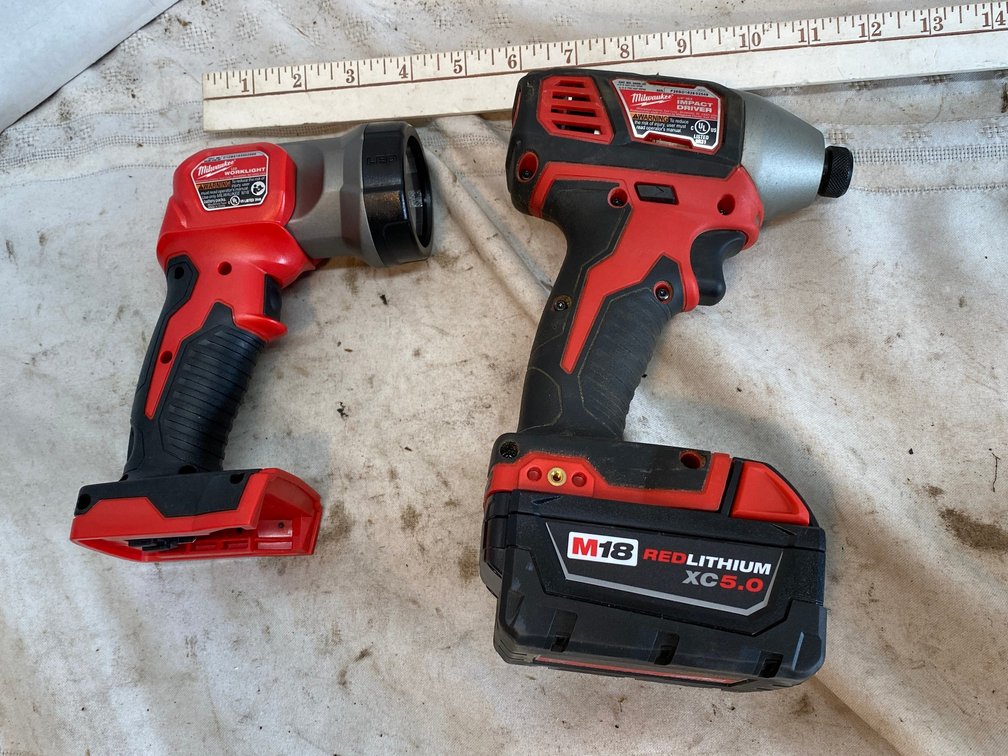 Milwaukee Quarter inch Hex Impact Driver, Milwaukee Work Light