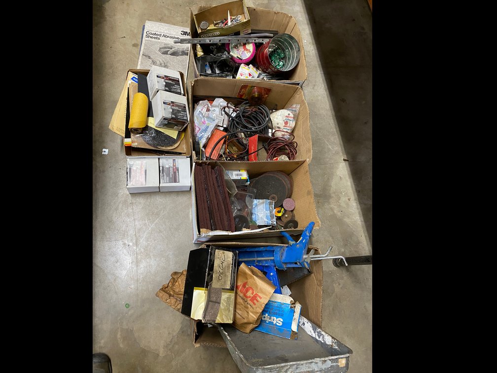 Sanding Pads, Caulking gun, Wiring, Joist Hangers, Hardware