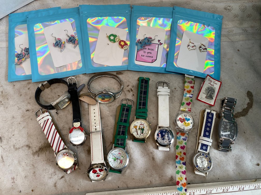 Assorted Watches, Earrings