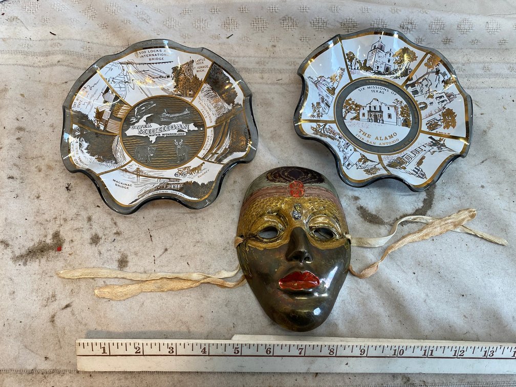 2-Used Houze Glass Ashtrays