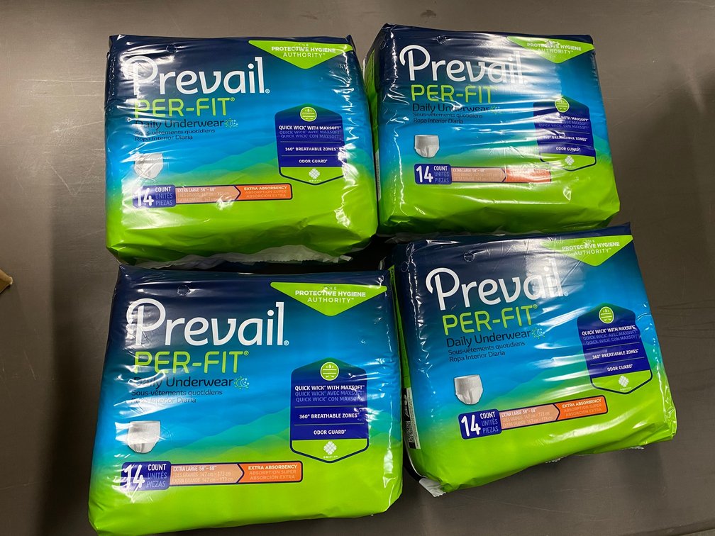 4-Packs of Prevail Daily Underwear Extra Large