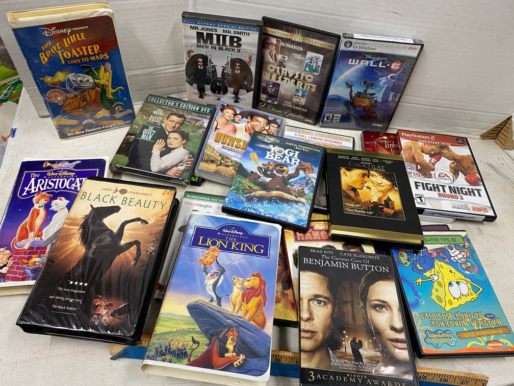 DVD Movies, 4-VHS Tapes