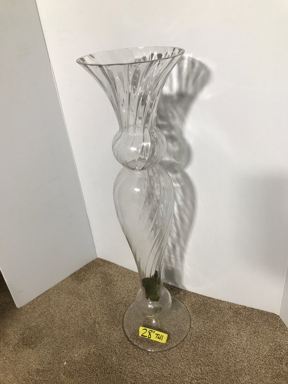 Large glass vase-28" tall