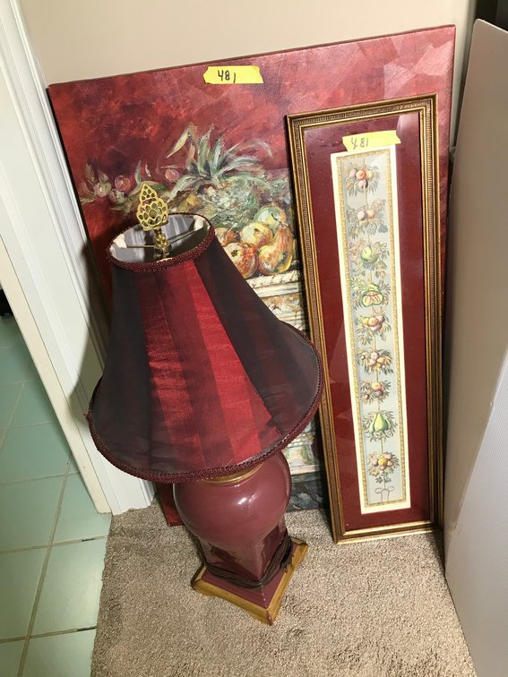 Lamp, wall hangings