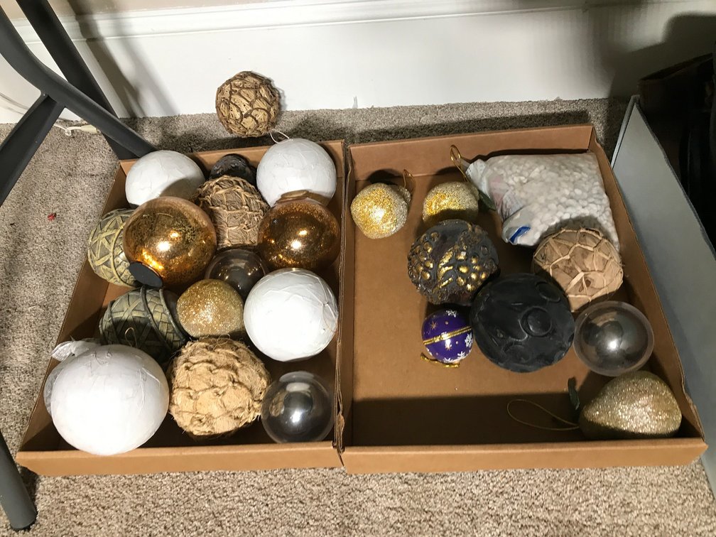 Collection of glass bulbs and orbs