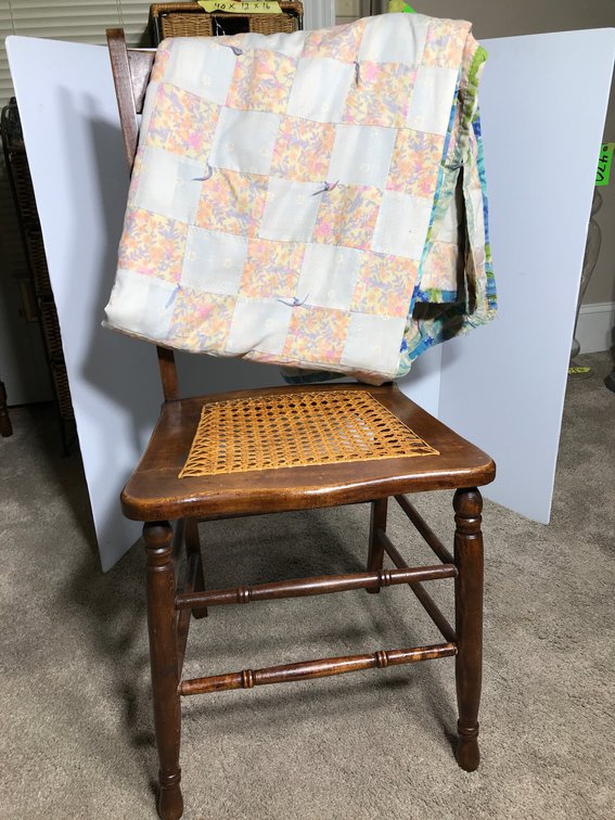 Antique chair and quilt