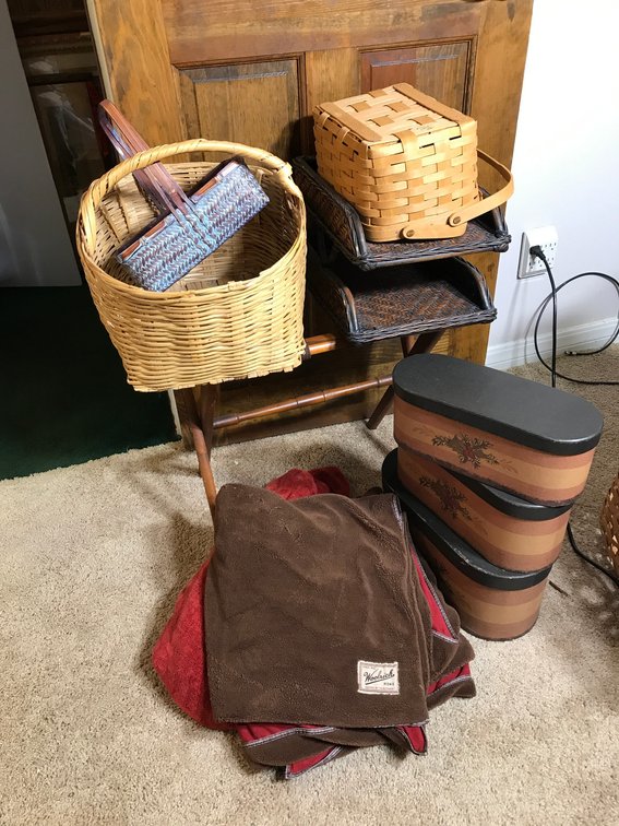 Baskets, storage boxes, including Longaberger