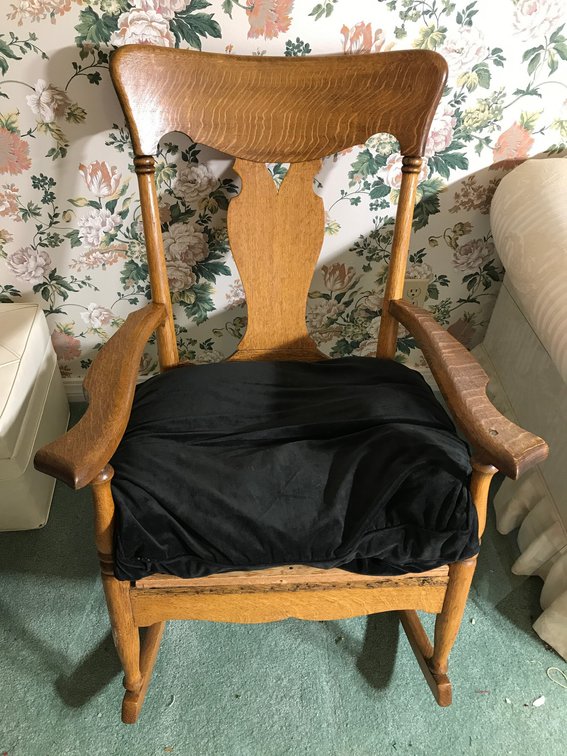 Oak rocking chair-quarter sawn oak