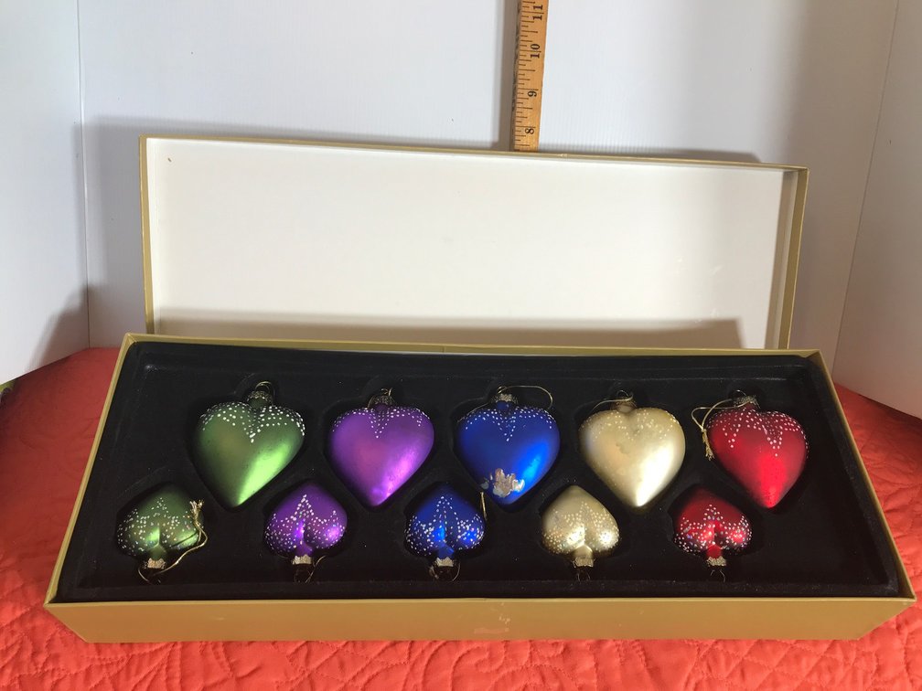 Heart shaped Christmas ornaments