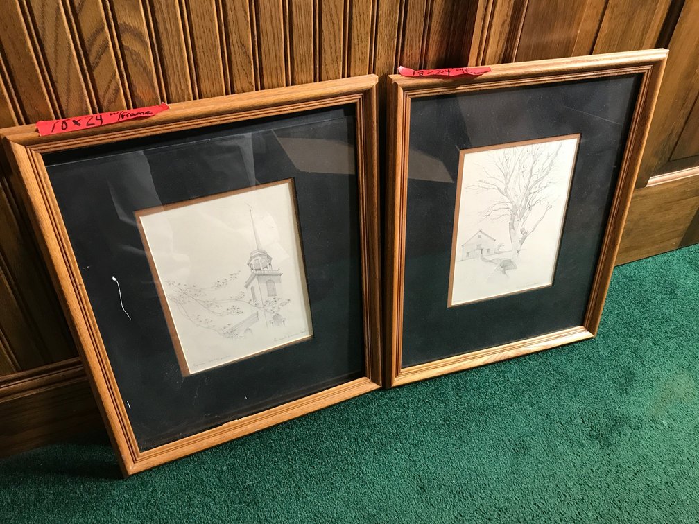2 Framed prints-signed