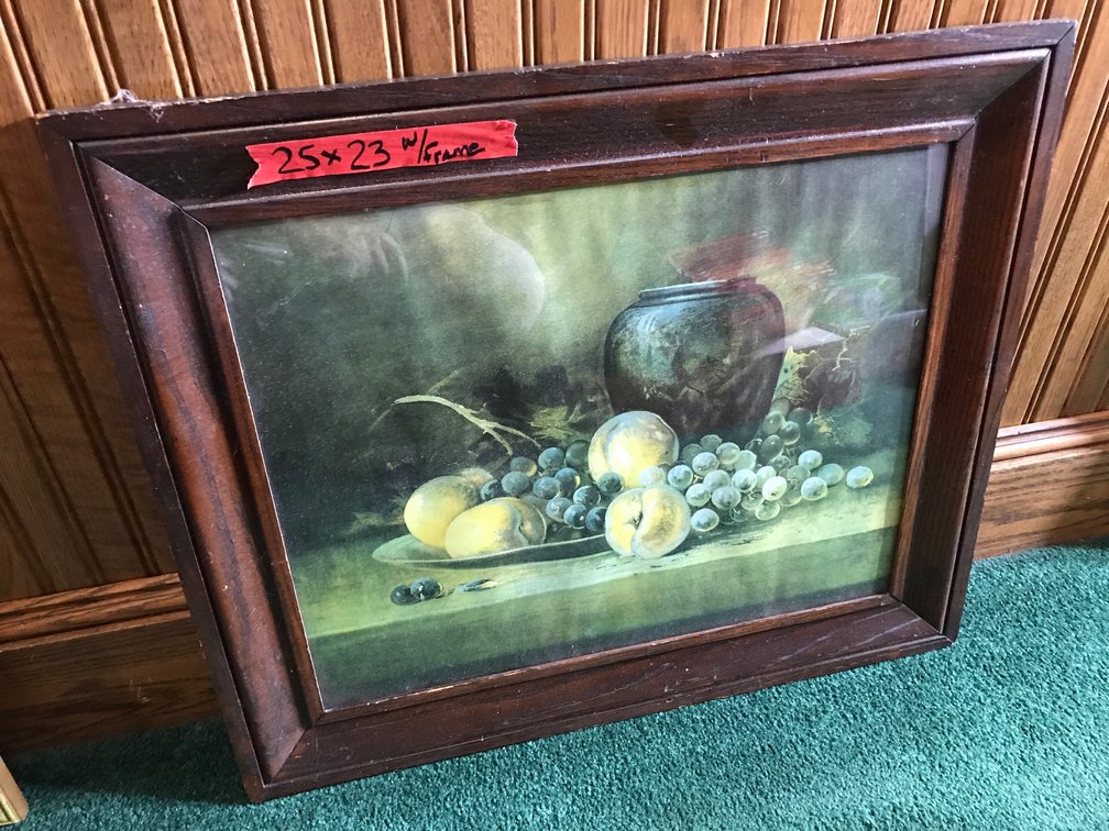 Framed wall hanging-approx. 25" x 23"