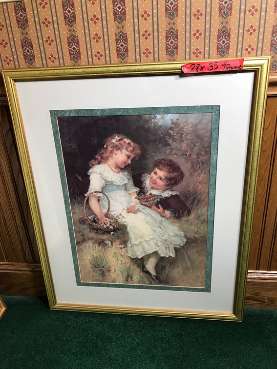 Framed wall hanging-approx. 28" x 35"