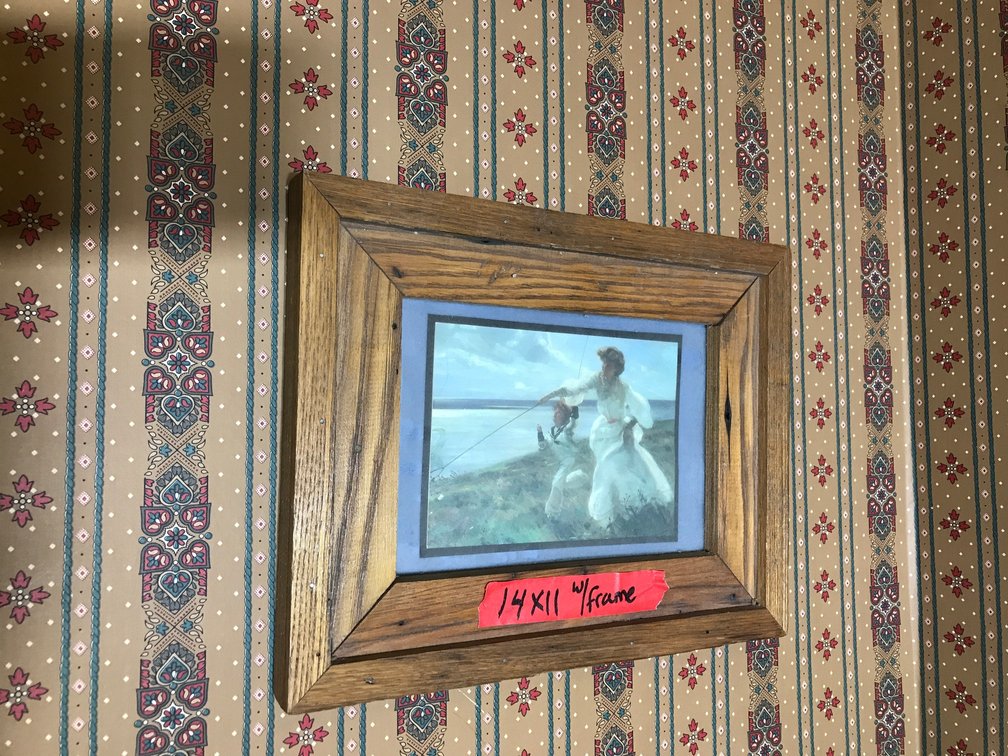 Framed wall hanging-approx. 11" x 14"