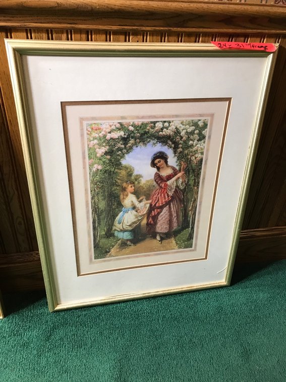 Framed wall hanging-approx. 24" x 31"