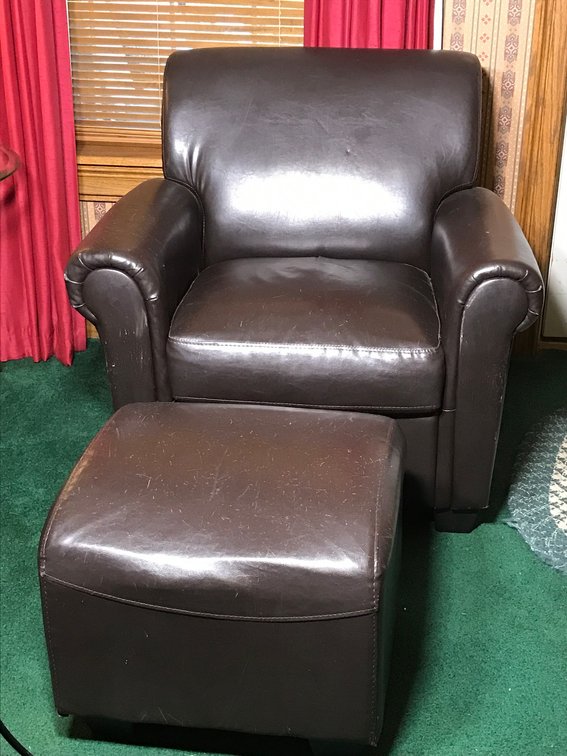 Chair with ottoman