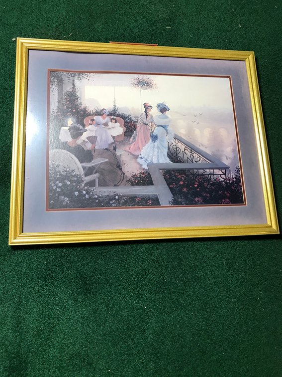 Framed wall hanging-approx. 30" x 24"