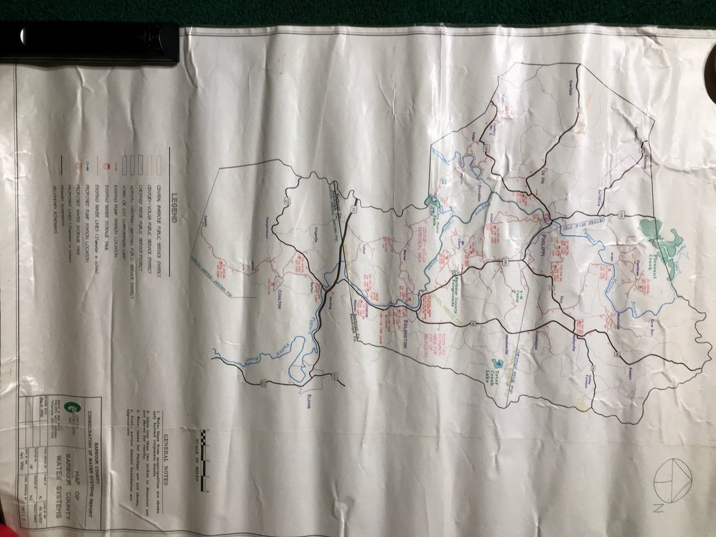 Barbour County Water System report map-dated 1966