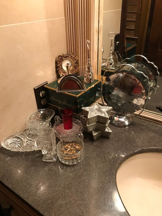 Glass and metal decorative items