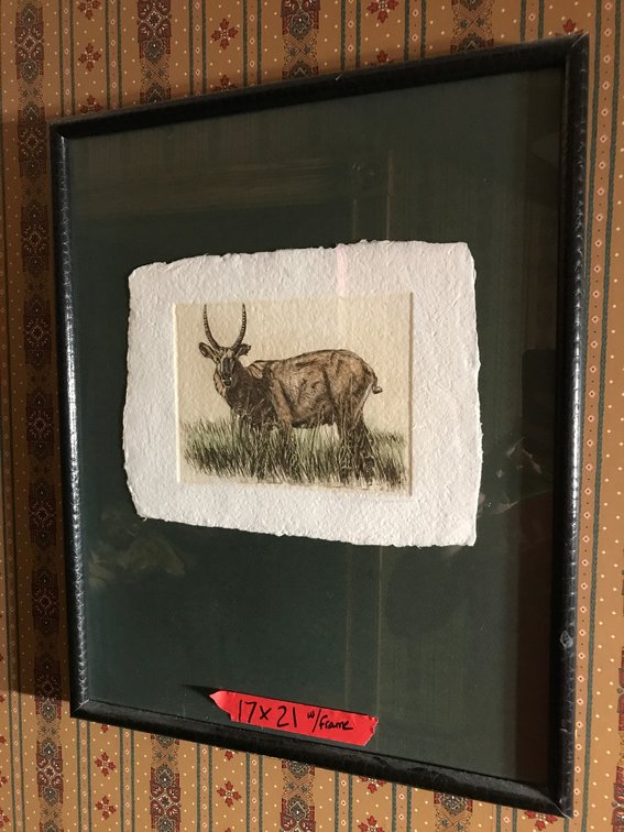 Framed wall hanging-approx. 17" x 21"