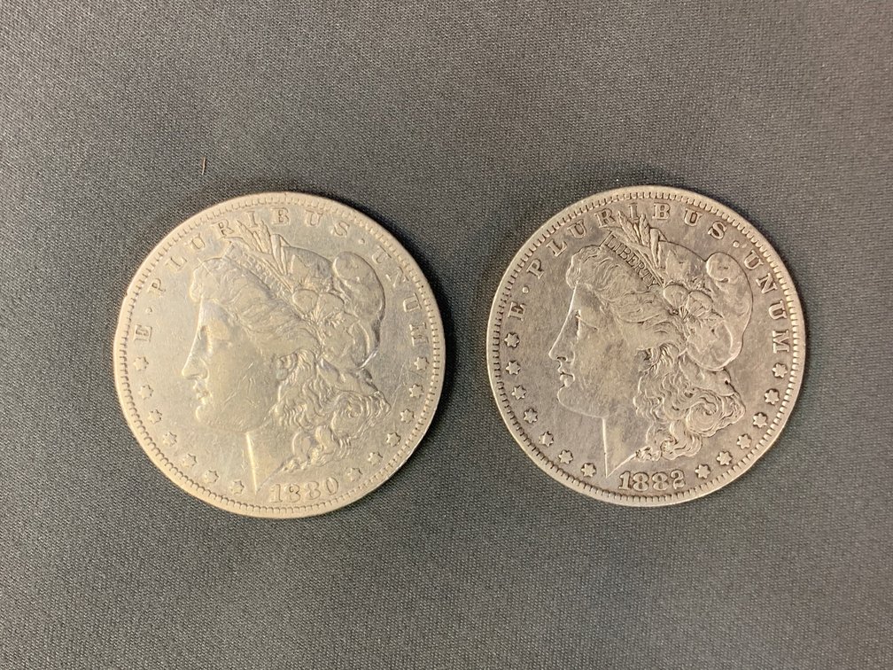 (2) Morgan Dollars