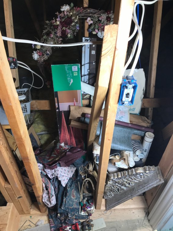 Misc. linens, wall mount shelf, wallpaper, decorations, etc.