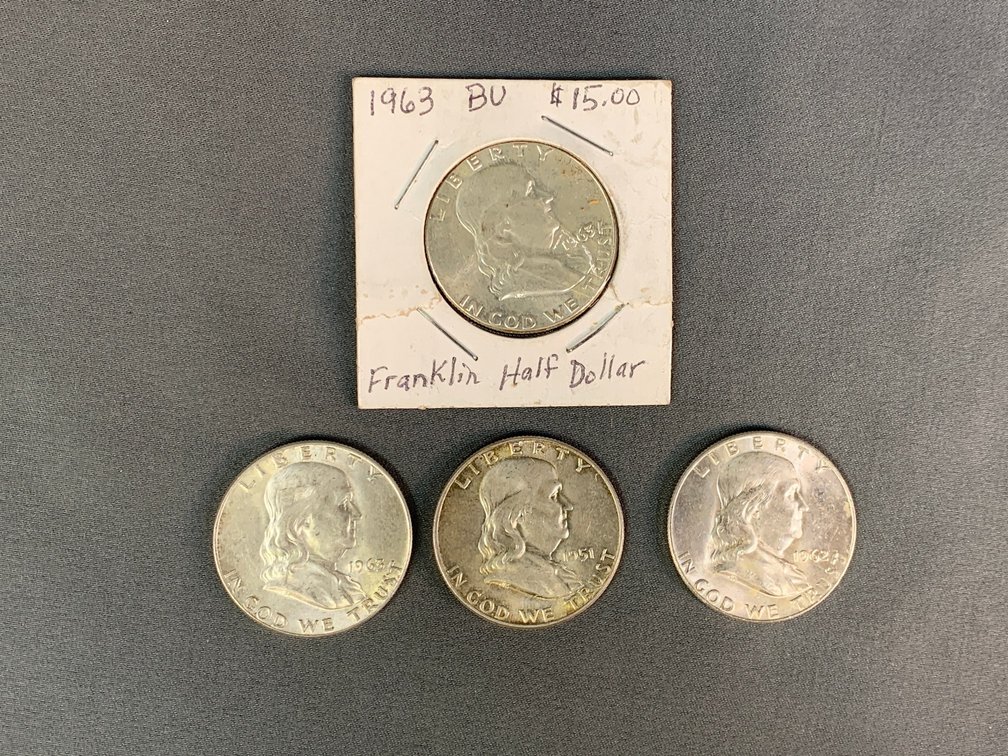 (4) Franklin Half Dollars