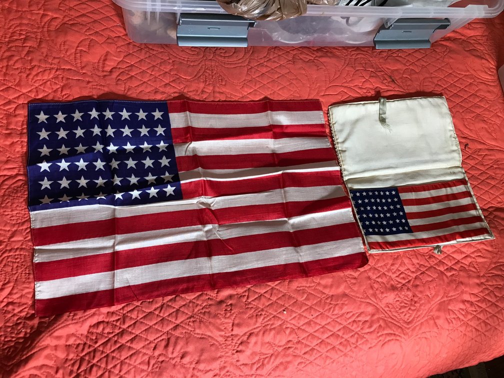48 Star American flag in souvenir holder