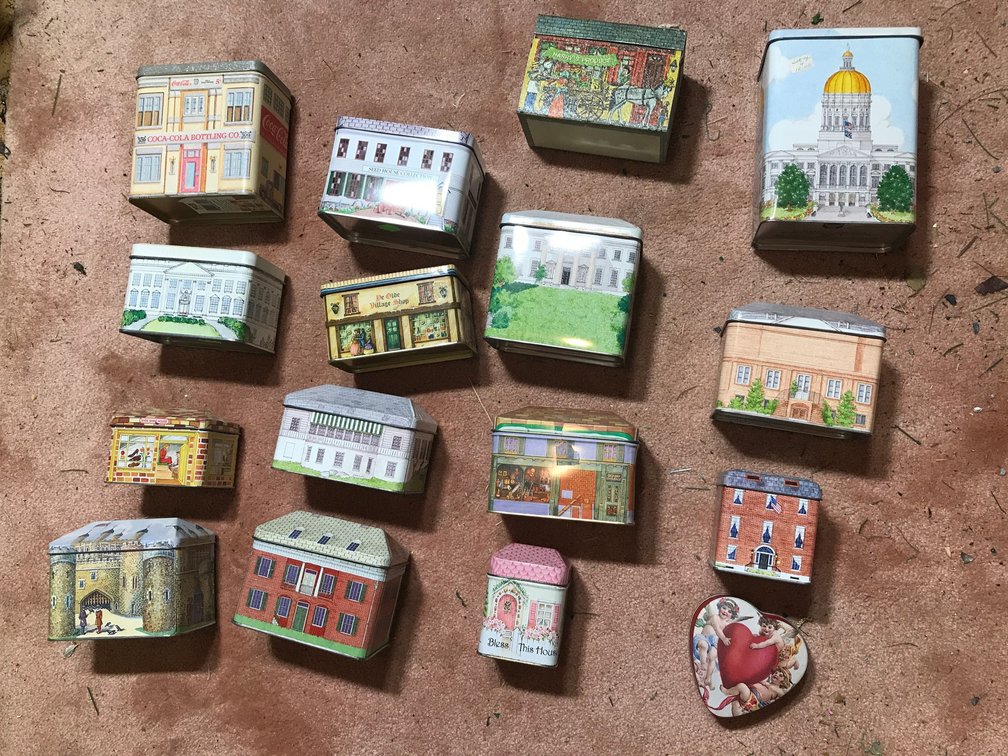 Collection of tins