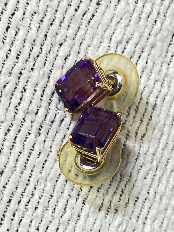 PAIR OF EARRINGS MARKED 14 CARAT
