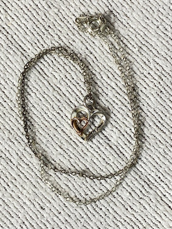 STERLING NECKLACE WITH CHARM