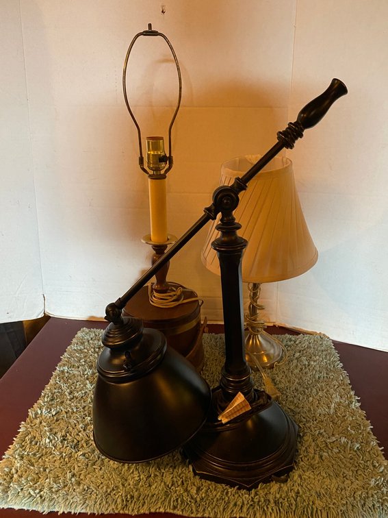 GROUP OF THREE DESK LAMPS