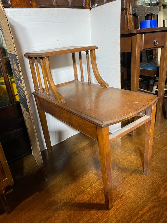 STEP BACK END TABLE CONSTRUCTED OF WOOD