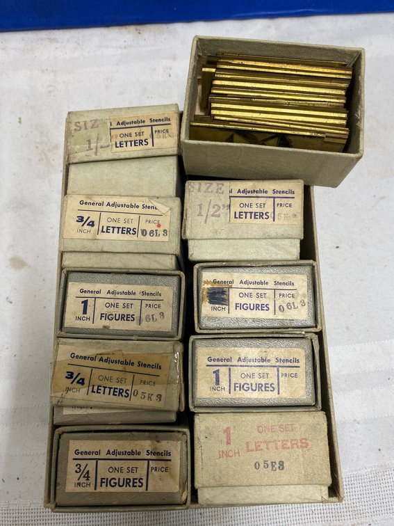 THREE-QUARTER INCH AND ONE-INCH STENCILS