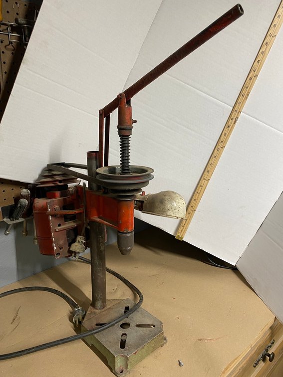 VINTAGE ELECTRIC DRILL PRESS WITH MOTOR