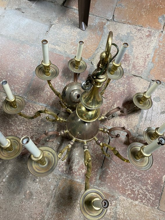 ELECTRIC BRASS HANGING CHANDELIER