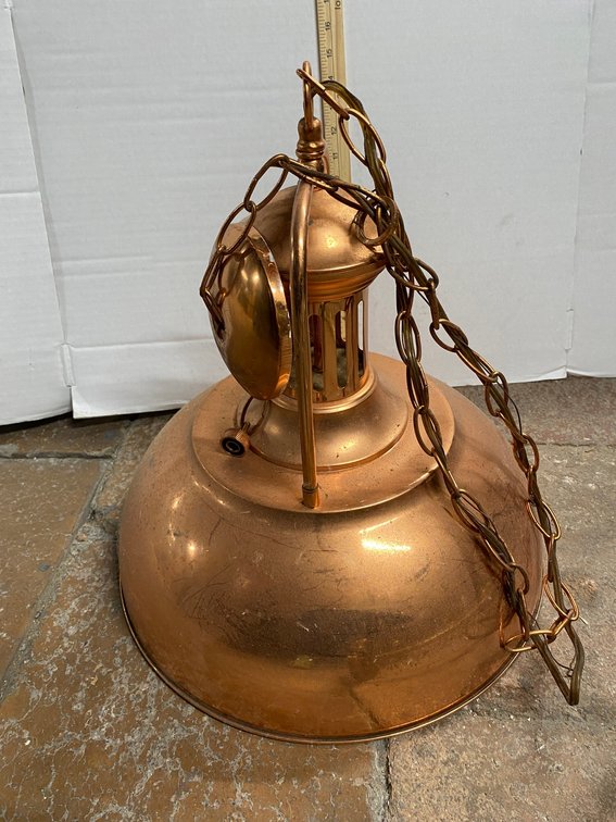 COPPER HANGING LIGHT FIXTURE